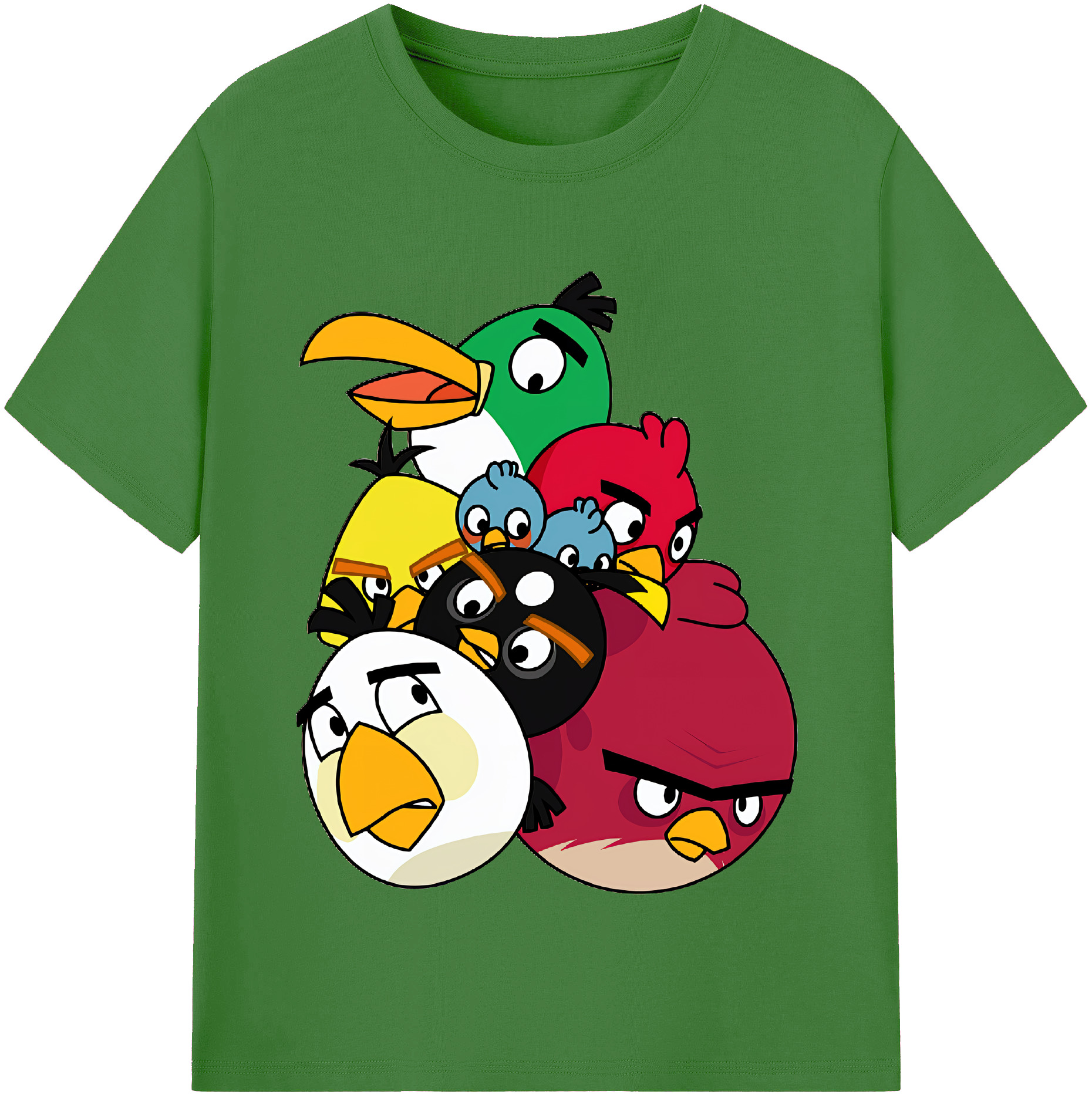 （画像用） Angry Birds アングリーバード レディースカジュアルプリントTシャツ（綿100％）